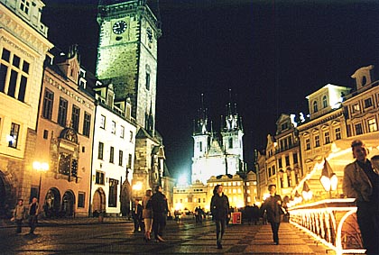 Nighttime in the City Square